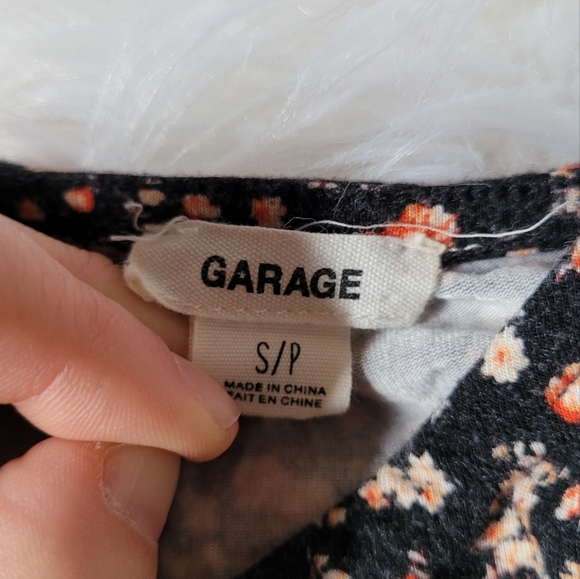 Garage Black Floral Jumpsuit Romper Small - Picture 4 of 4